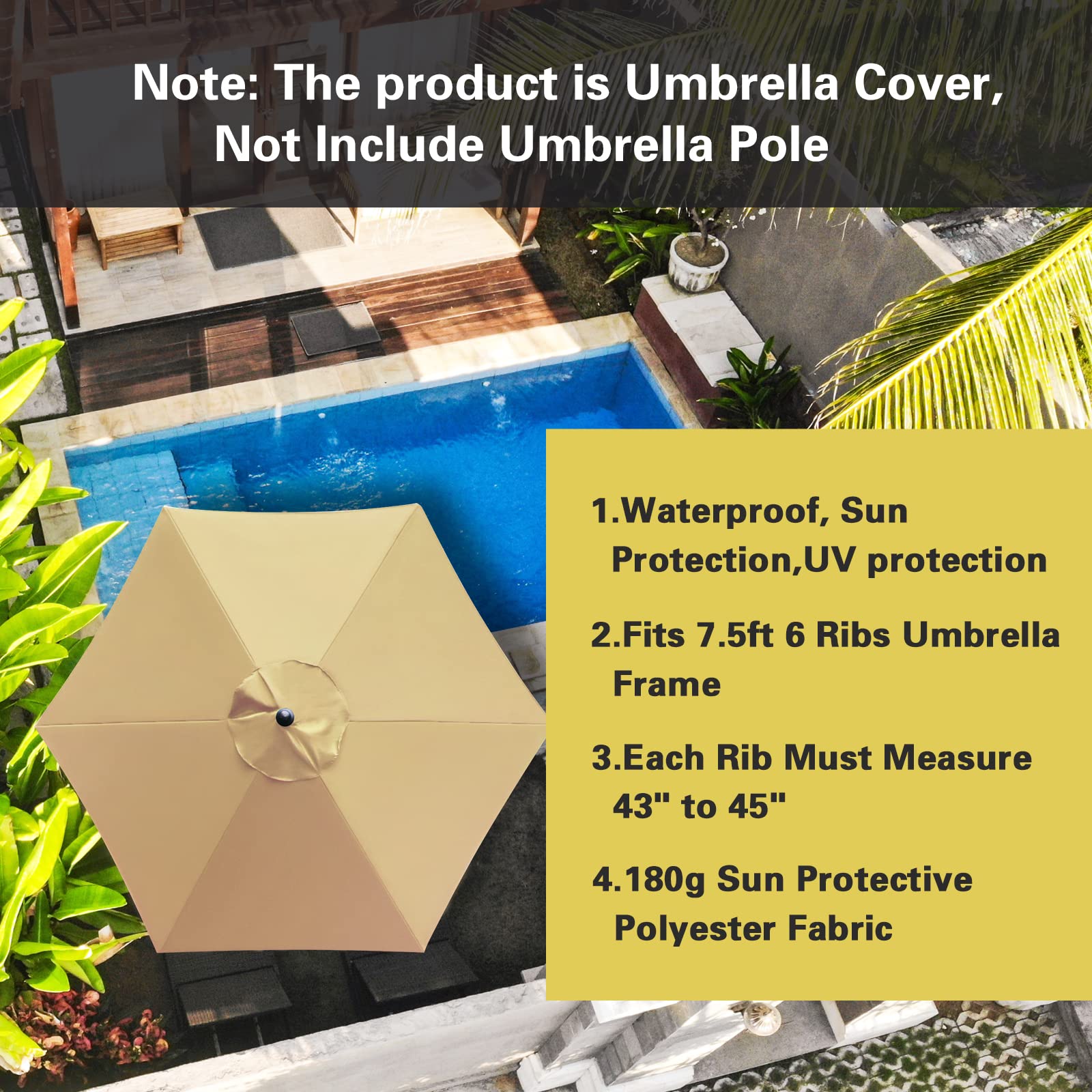 Sunnyglade removable washable fabric canopy top for easy cleaning.