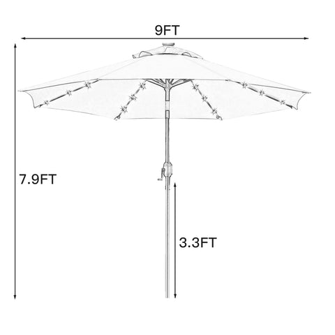 Sunnyglade strap storage keeps umbrella neatly stowed after use