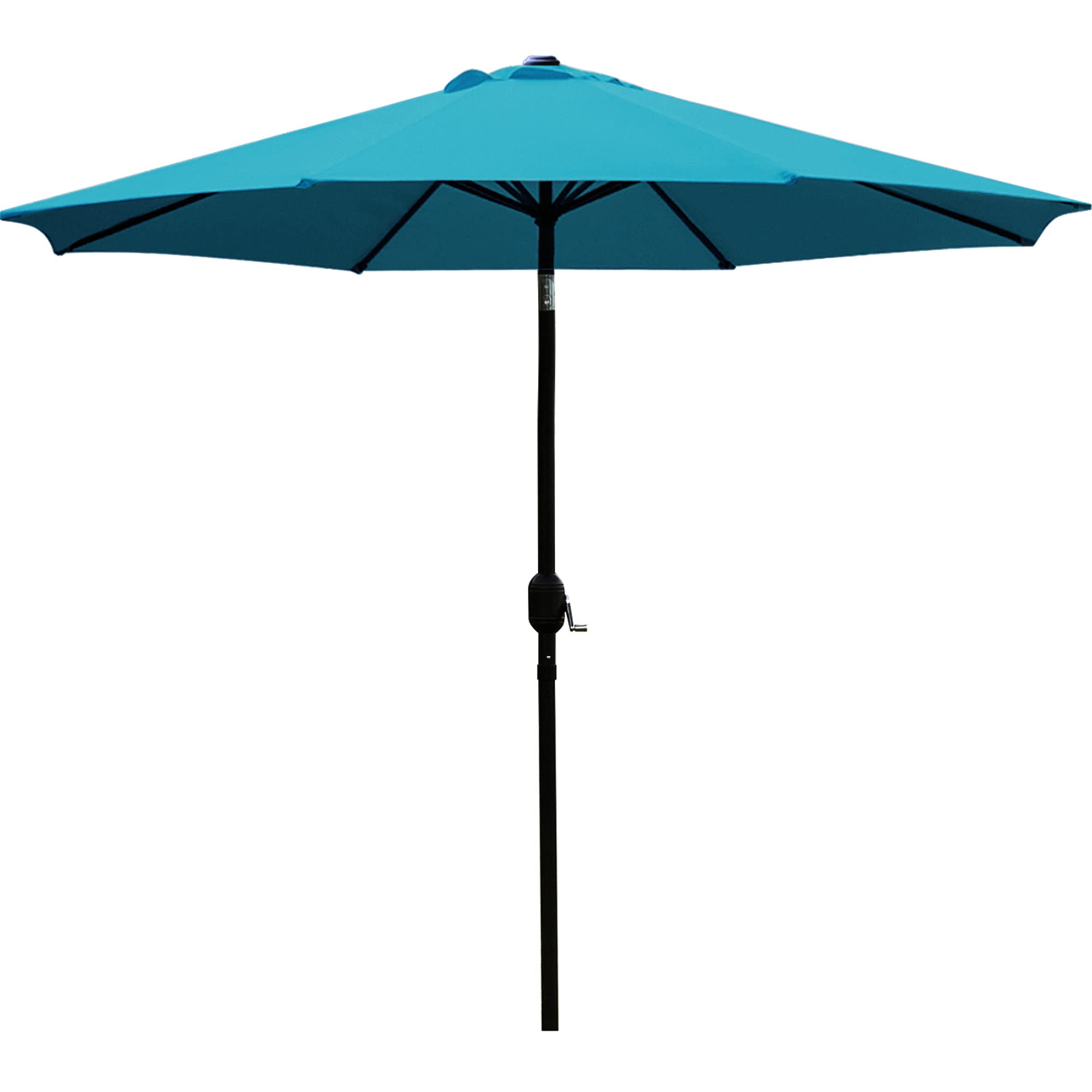 Sunnyglade teal blue umbrella with wind vent supports stability in breeze