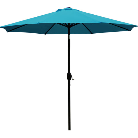Sunnyglade teal blue umbrella with wind vent supports stability in breeze