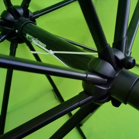 Sunnyglade 40mm aluminum pole provides sturdy support in sunlight.