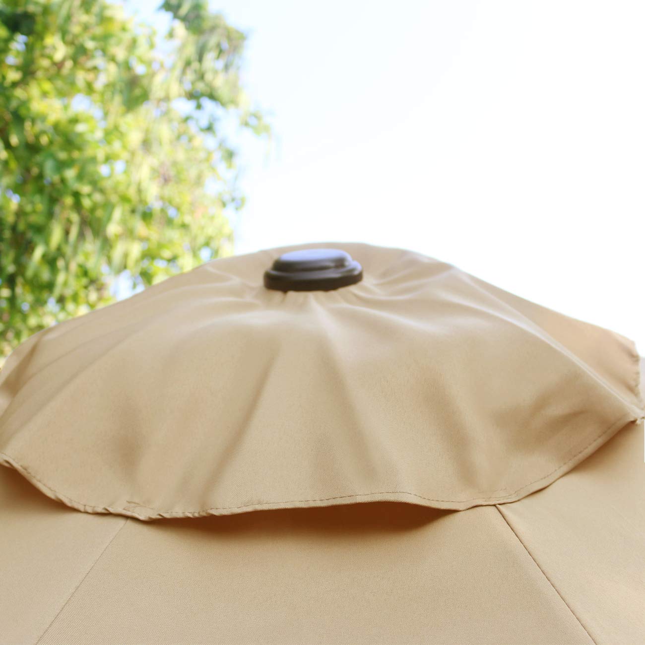Sunnyglade 8-rib frame strengthens shade and stability on windy days.