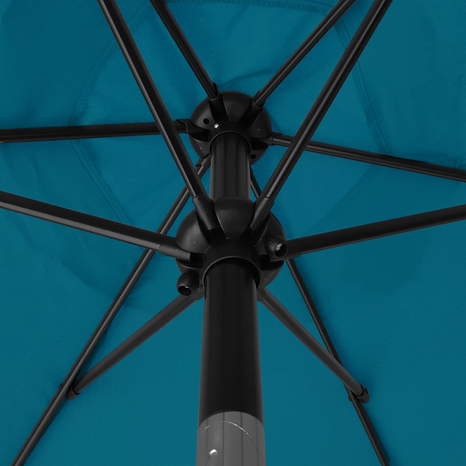 Sunnyglade Teal Blue Patio Umbrella aluminum pole is lightweight and rust-resistant