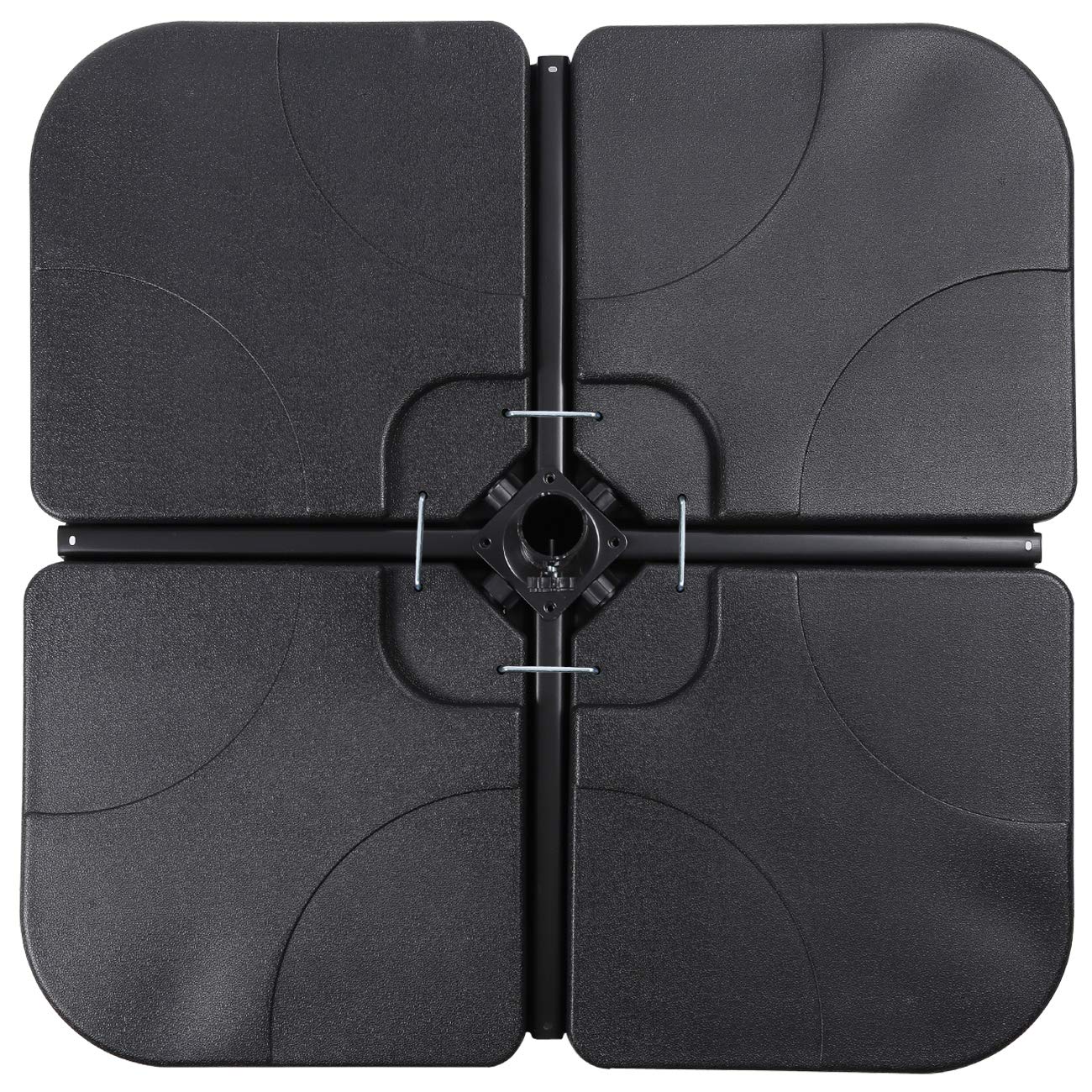 Sunnyglade umbrella base four plates design distributes weight for stability