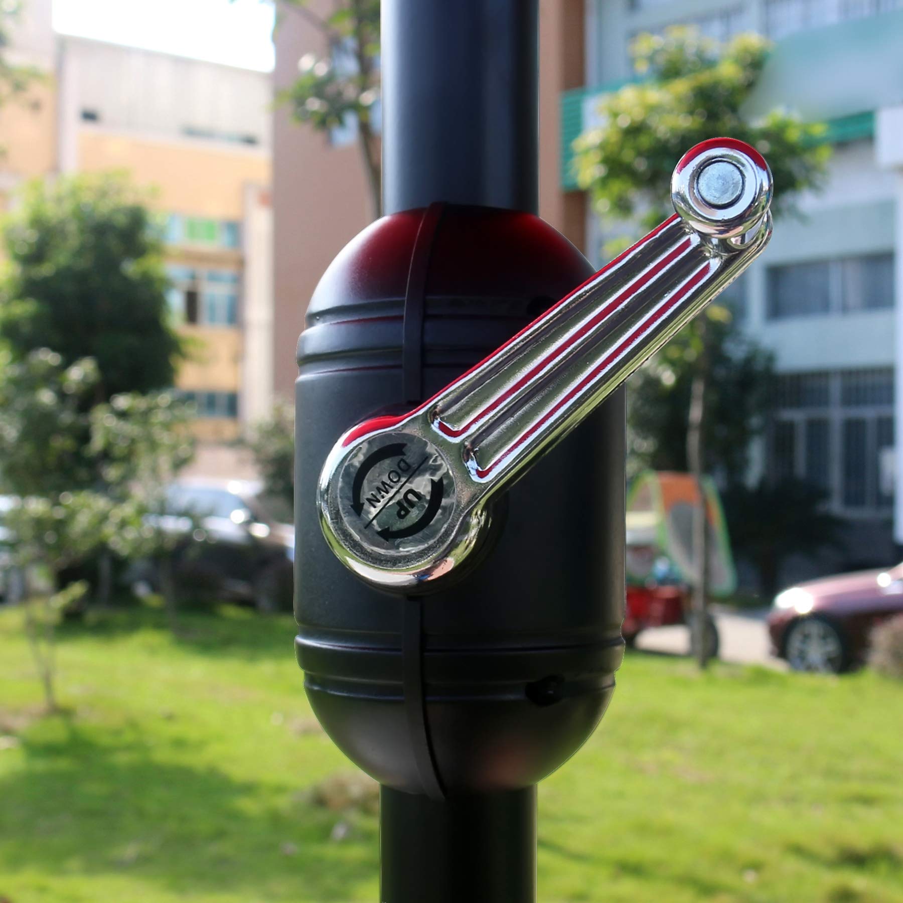 Sunnyglade umbrella 40mm aluminum pole offers sturdy support for outdoor use.