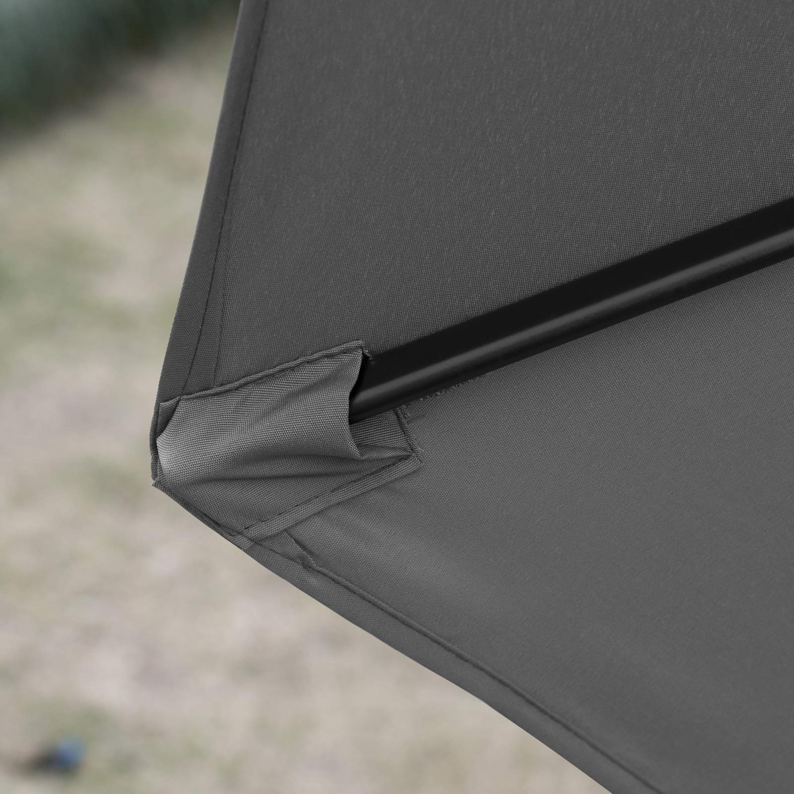 Sunnyglade eight rib frame ensures strong shelter from sun.