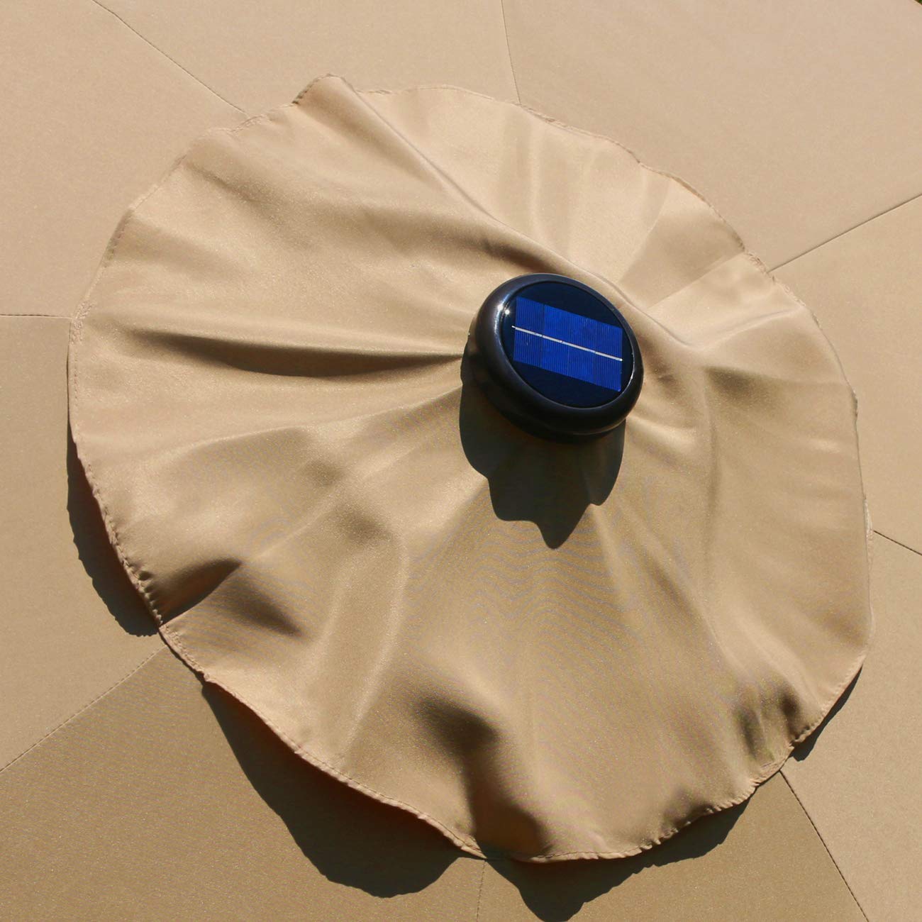 Sunnyglade vented-top canopy enhances stability in breezy weather.