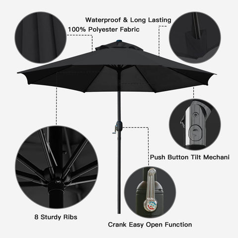 Sunnyglade umbrella wind vent design for stability in breeze