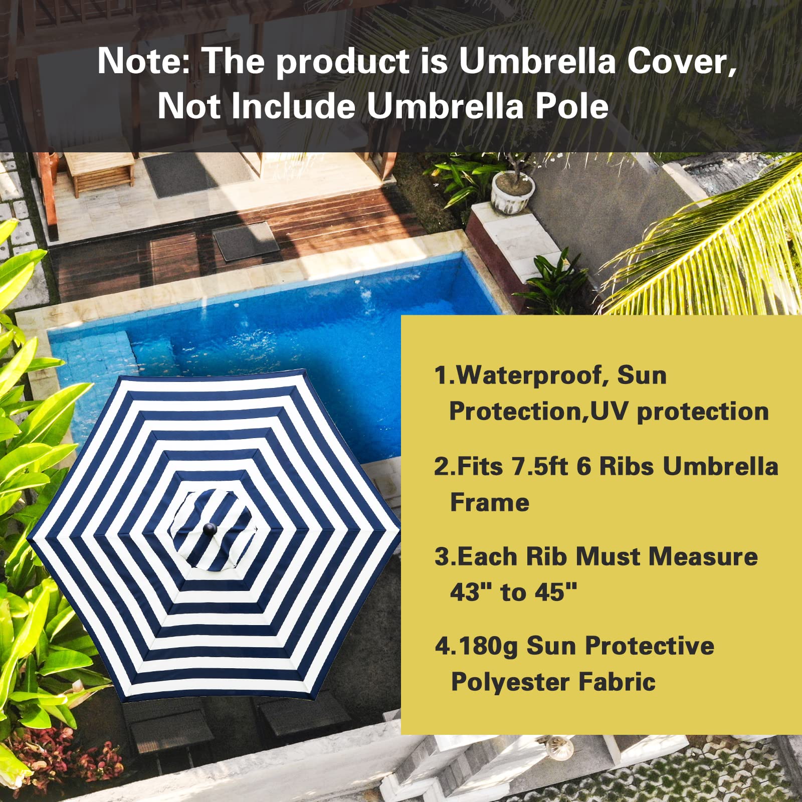 Sunnyglade universal fit canopy for wooden, steel, and aluminum frames