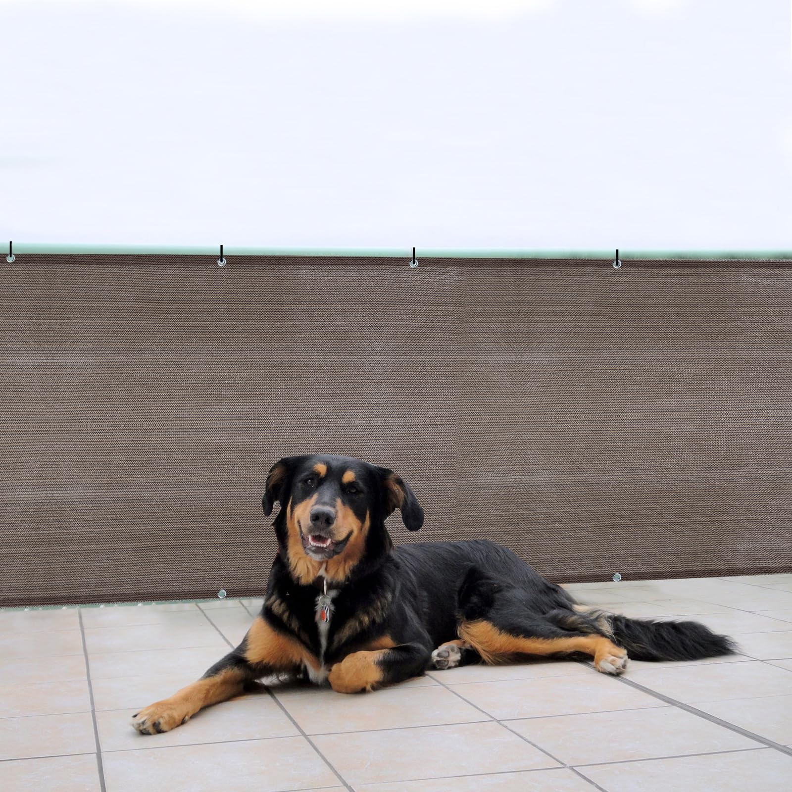 Sunny Guard easy-install privacy screen with quick zippers for hassle-free setup.