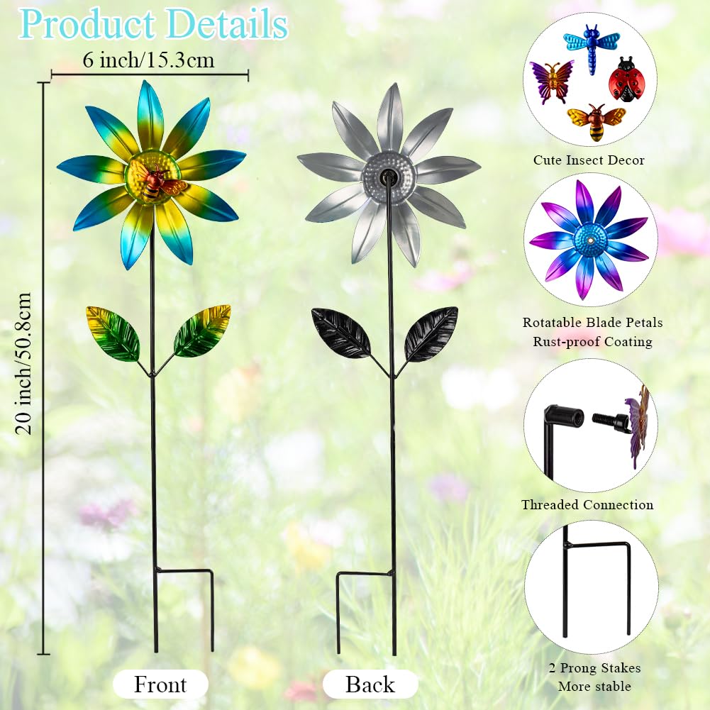 Sunnylight wind spinner showing a durable metal frame and protective coating for outdoor use.