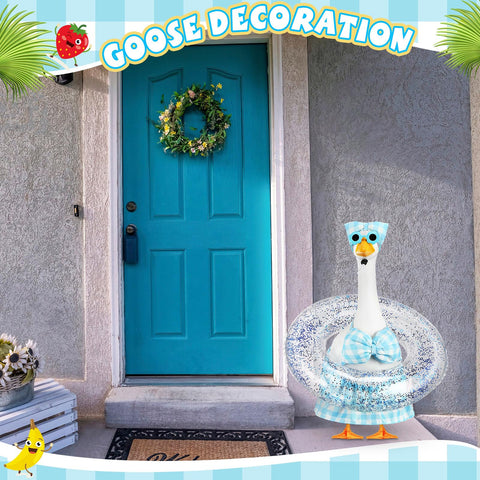 Sunnymove 23-inch goose statue decor is ideal for garden display