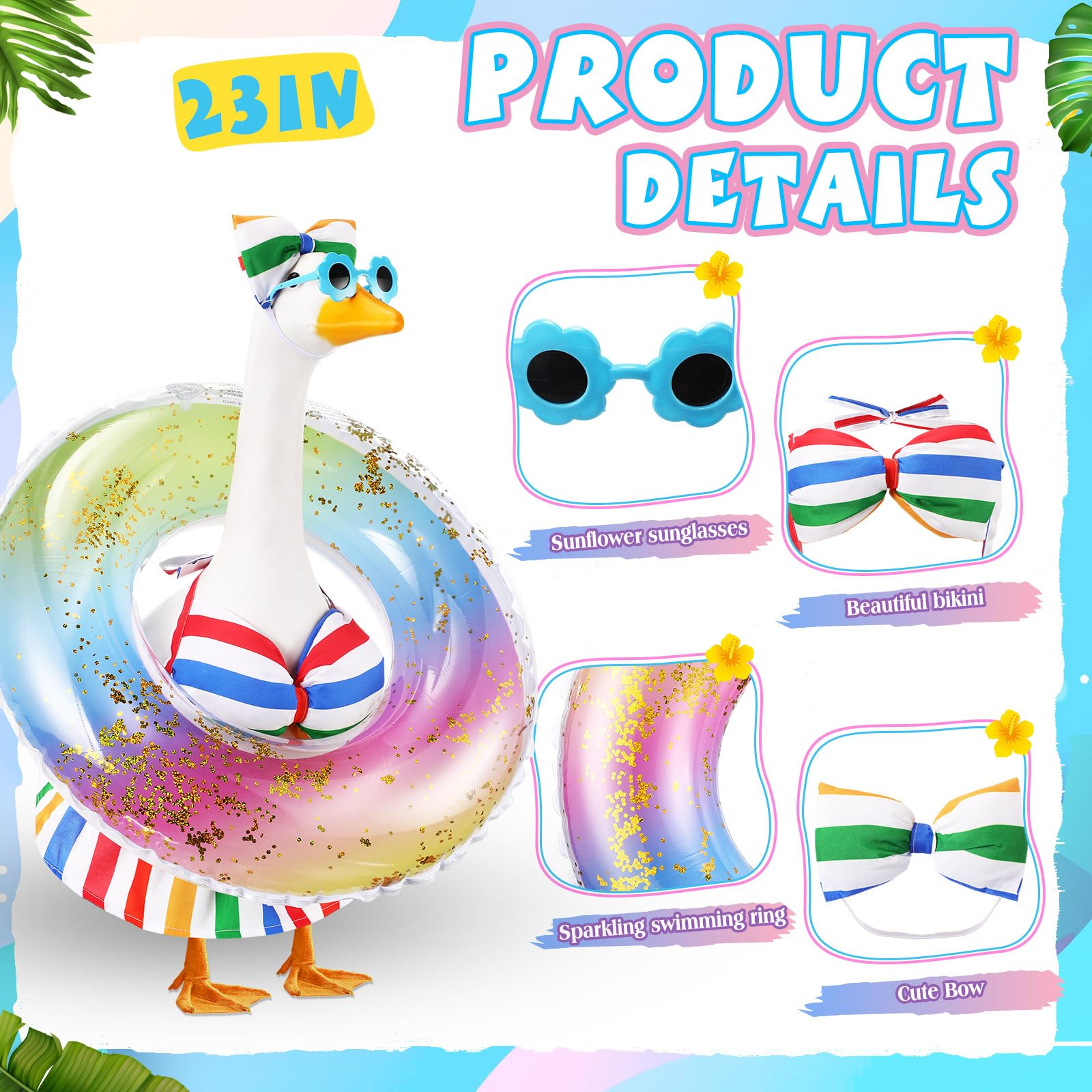 Sunnymove blue sun sunglasses on porch goose for playful style