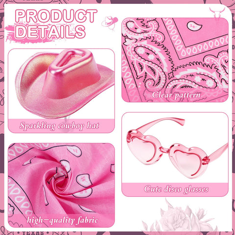 Sunnymove pink cowboy hat highlighting a bold, festive silhouette for garden decor.