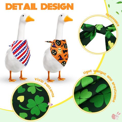Sunnymove Easter goose bandana with bright colors for porch display