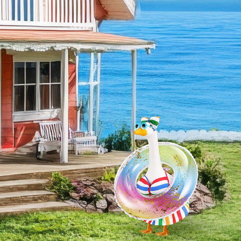 Sunnymove garden decor goose setup to brighten patio and yard