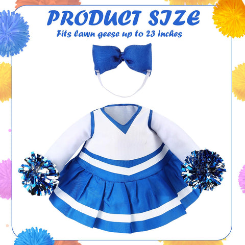 Sunnymove goose bow blue decor adds charm to outdoor decorations