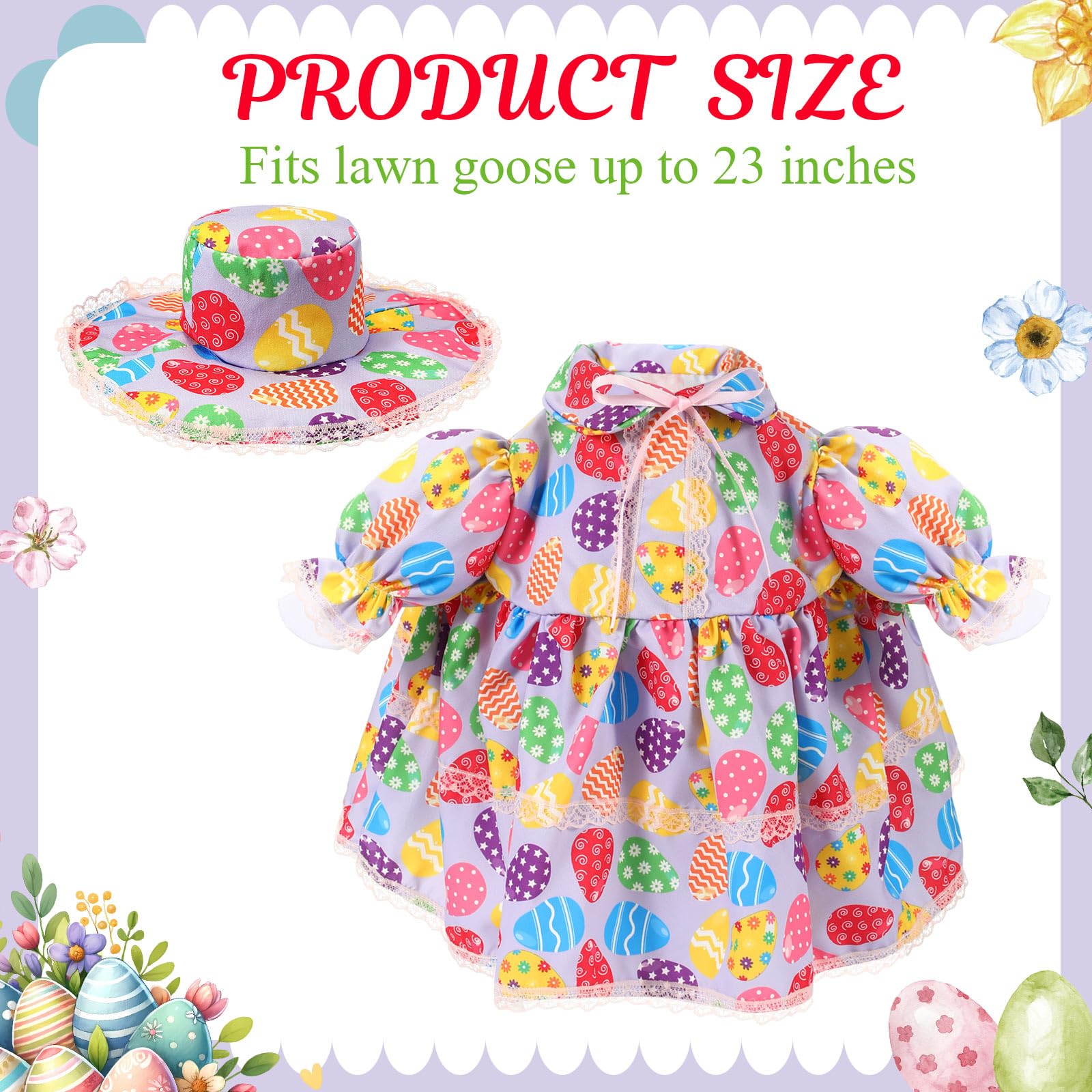 Sunnymove goose clothes in green and yellow brighten outdoor yard decor.