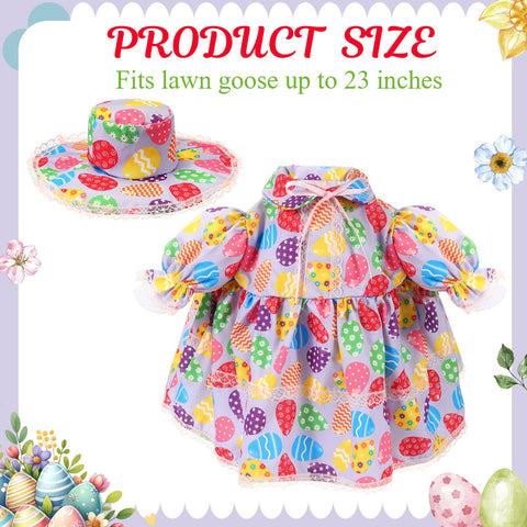 Sunnymove goose clothes in green and yellow brighten outdoor yard decor.