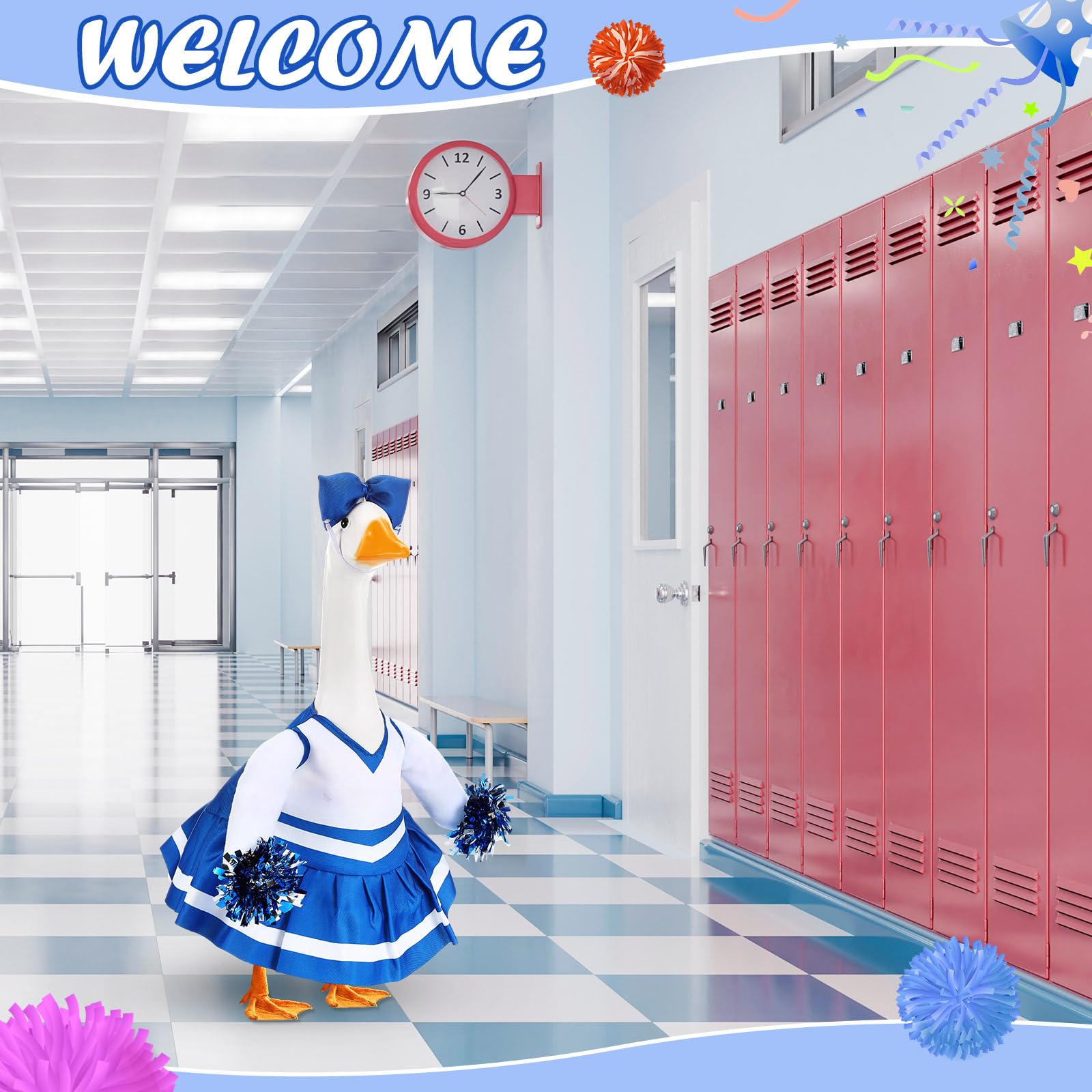 Sunnymove 23 inch goose costume blue fits lawn geese nicely