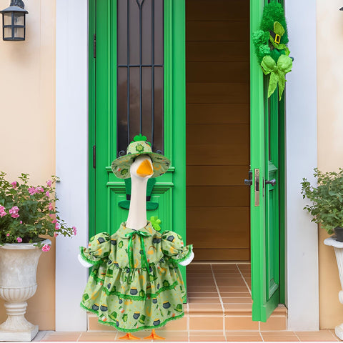 Sunnymove 23-inch goose outfit creates a festive focal point in your yard.