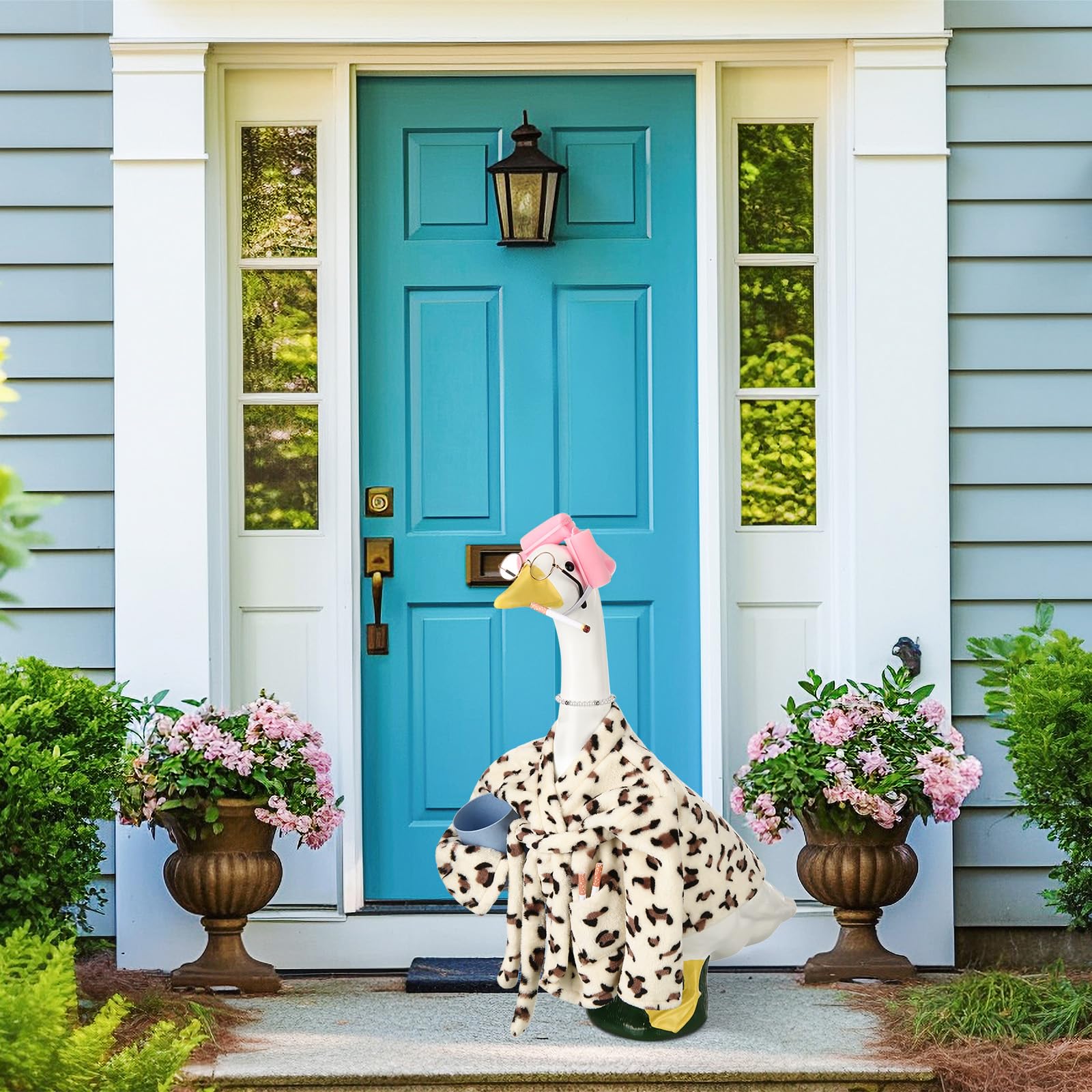 Sunnymove goose outfit set for 23-inch statues simplifies porch styling.