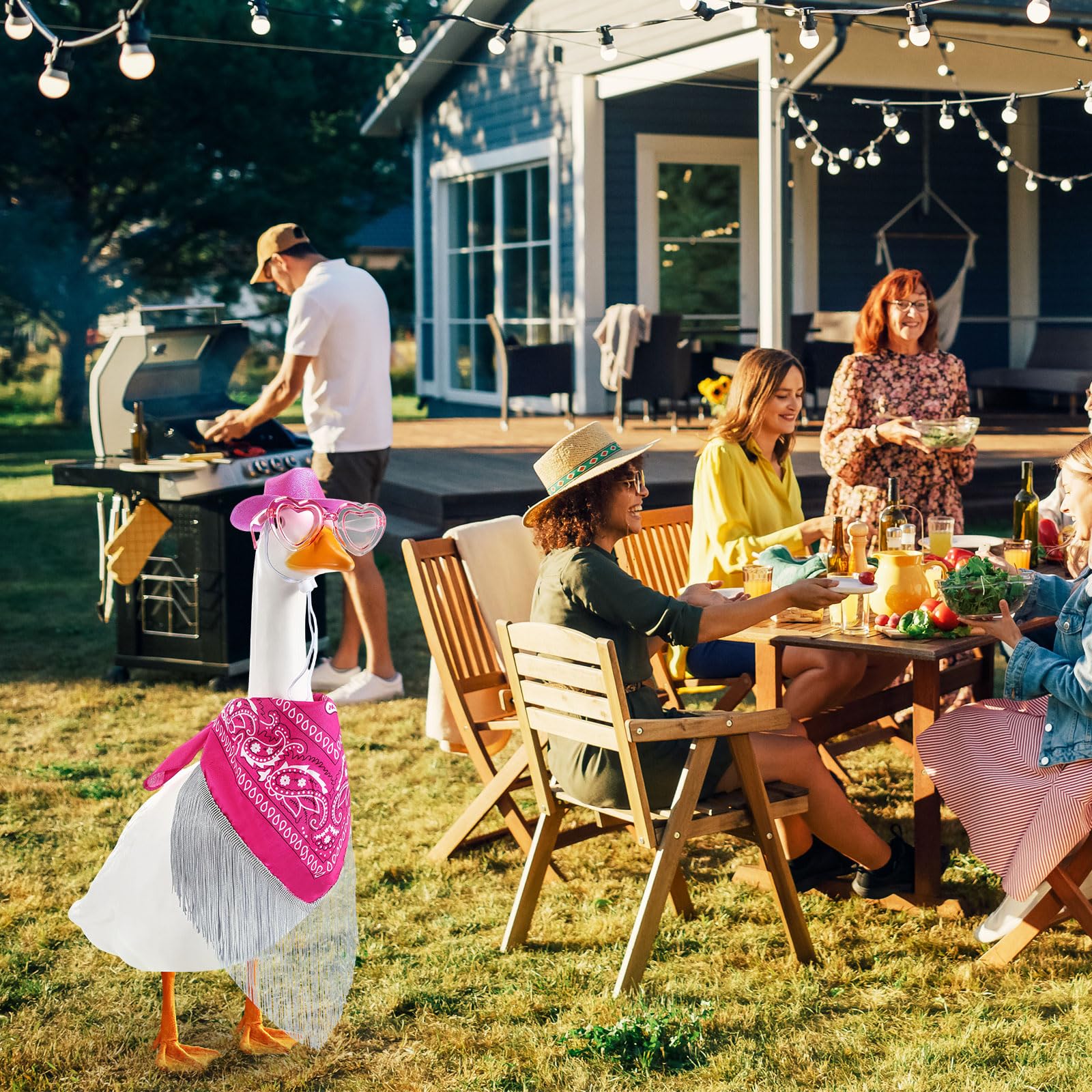 Sunnymove outdoor garden decor setup with disco cowgirl theme