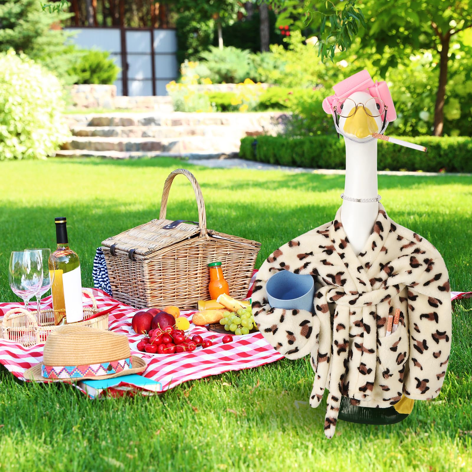 Sunnymove outdoor goose clothing bathrobe adds seasonal charm to displays.