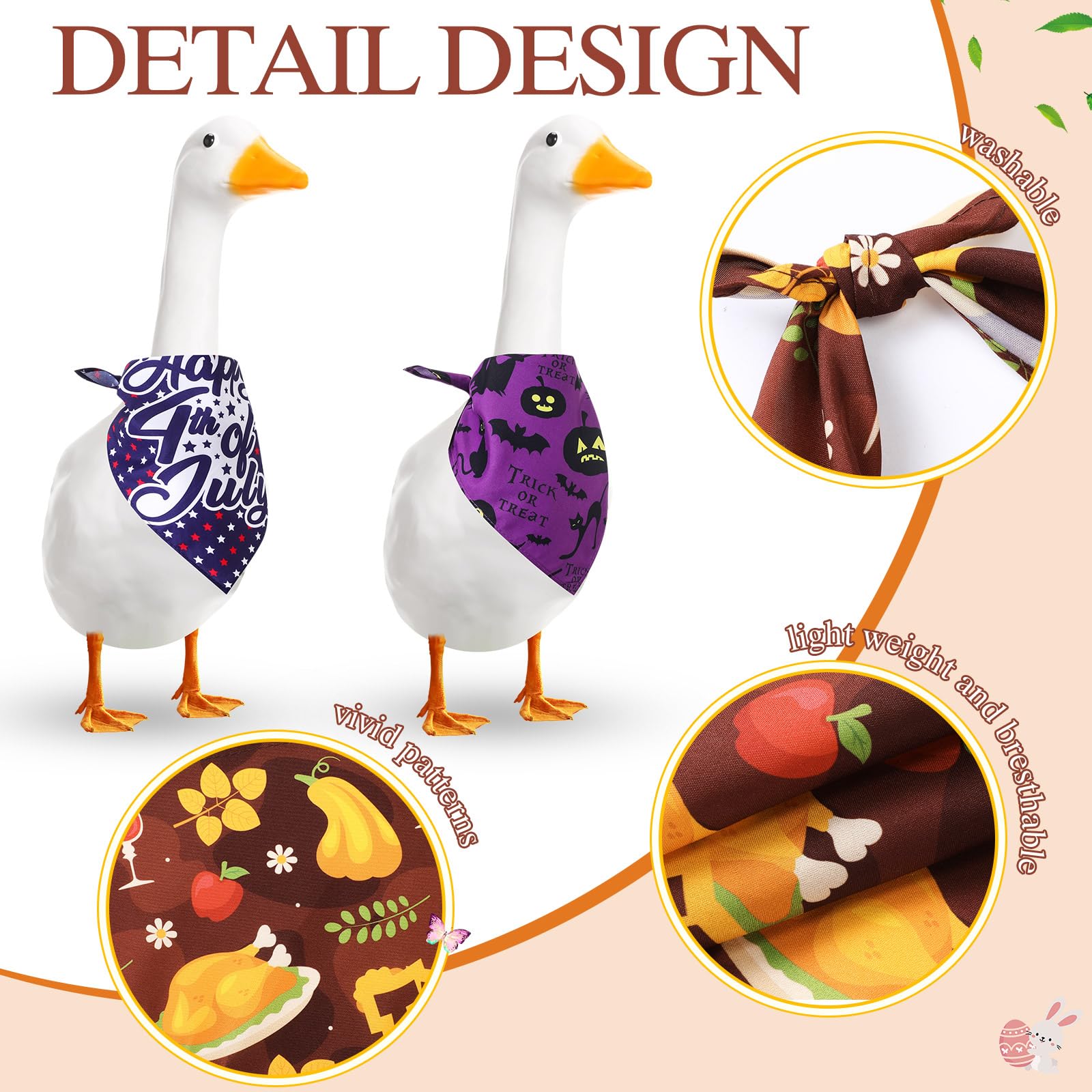 Sunnymove porch goose bandana fits up to 23 inches for versatile styling