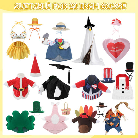 Sunnymove porch goose Santa Claus costume brings holiday cheer to outdoor spaces.