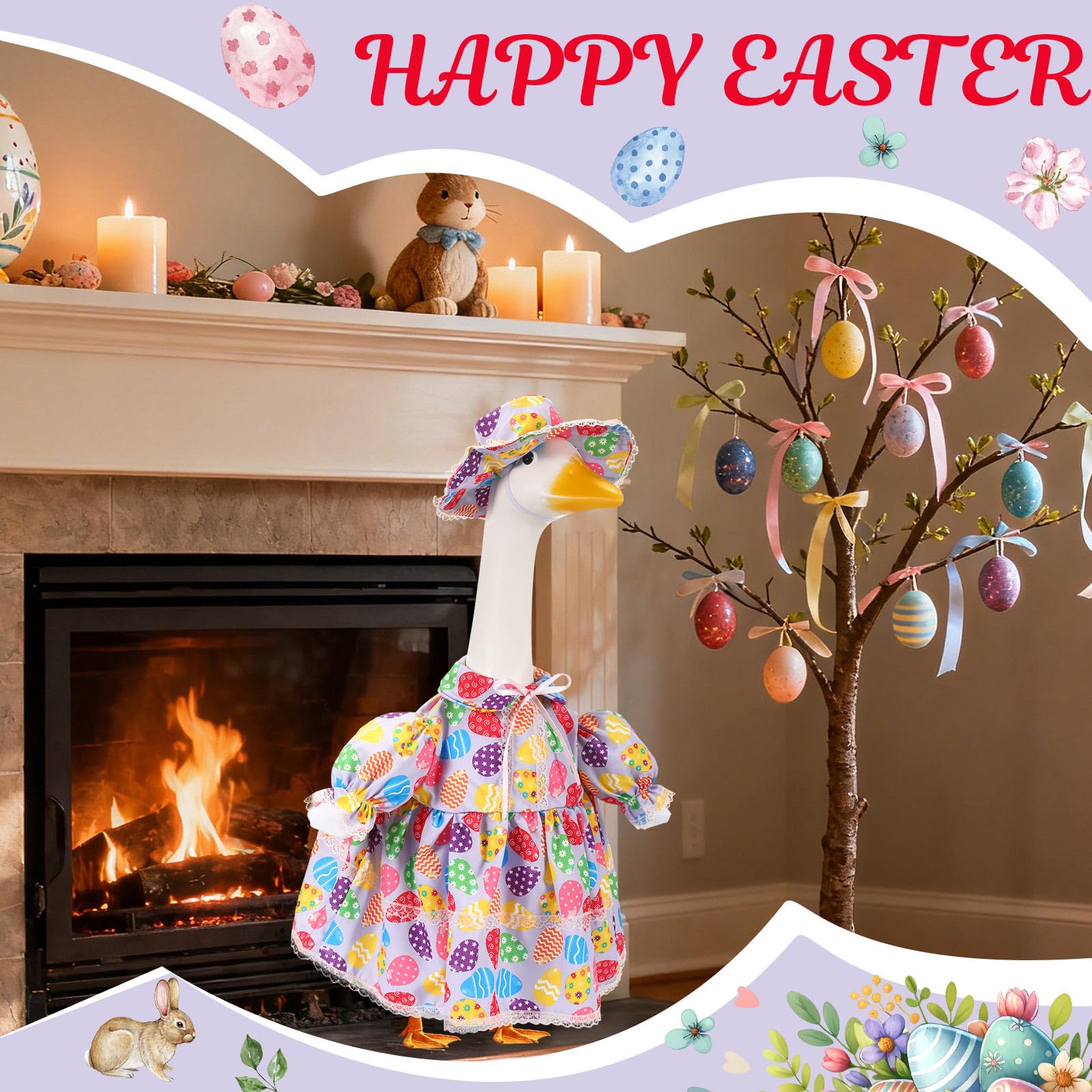 Sunnymove St Patrick's design goose outfit adds festive flair to seasonal settings.