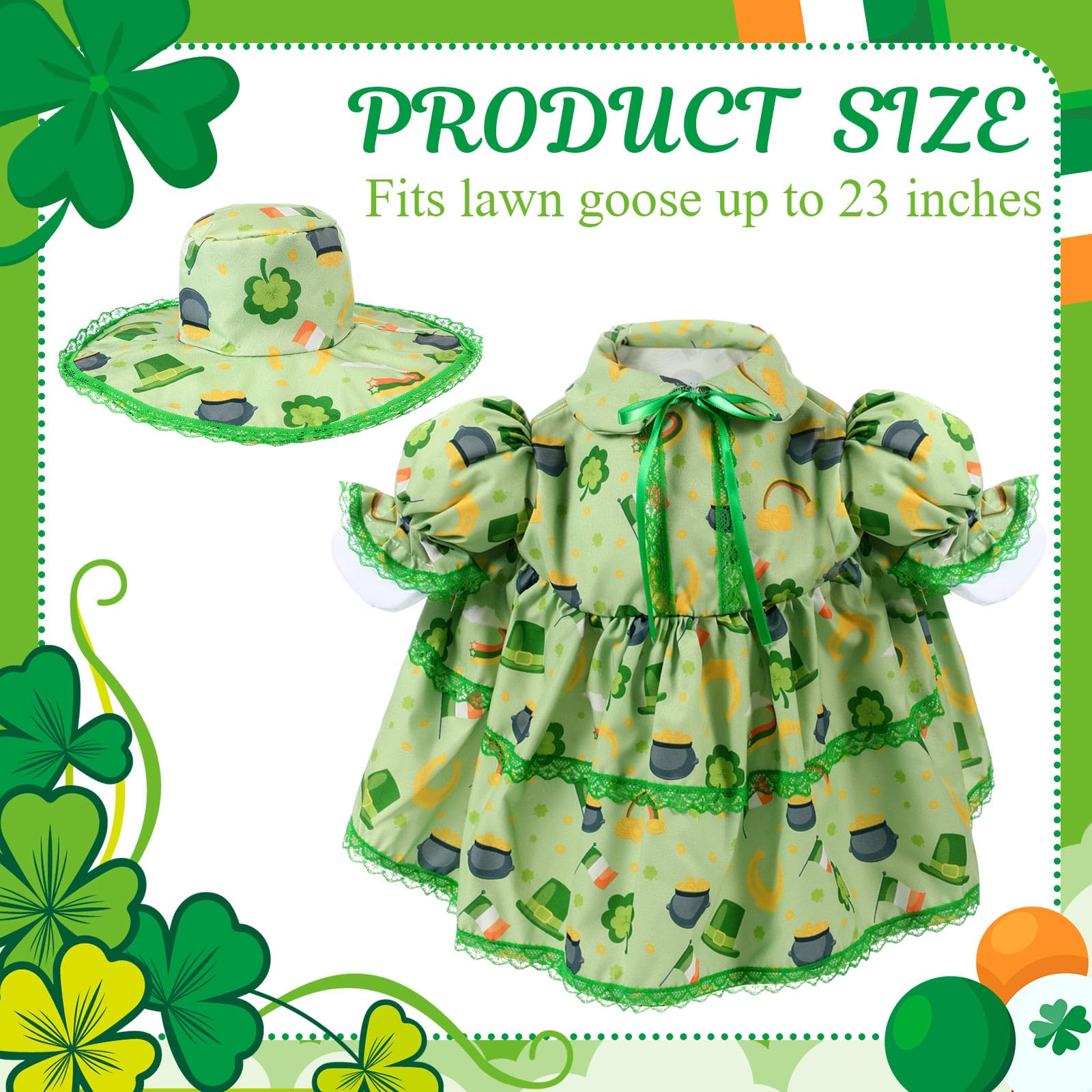 Sunnymove goose costume in green and yellow adds festive yard charm.