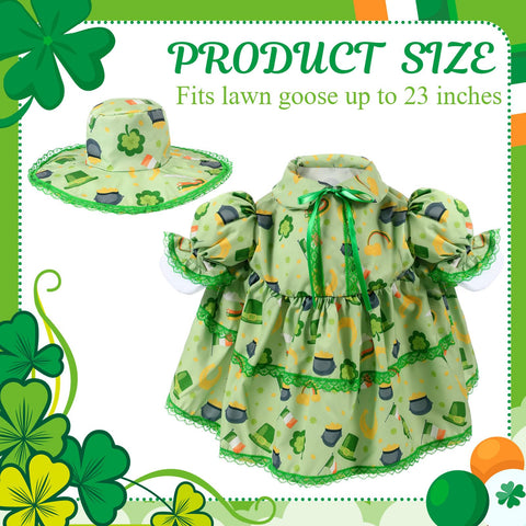 Sunnymove goose costume in green and yellow adds festive yard charm.