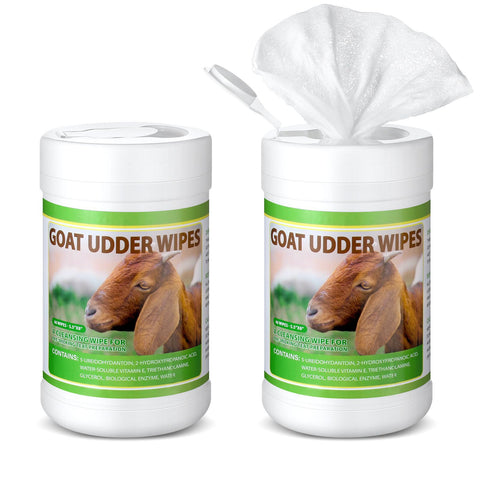 Sunnymove teat wipes packaging with dual canisters for easy milking prep.