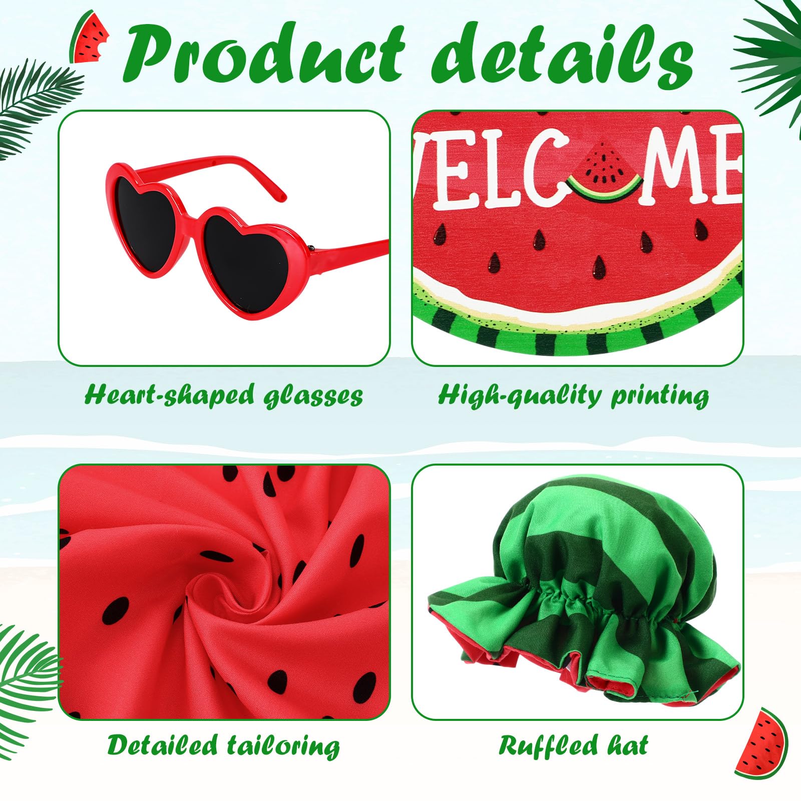 Sunnymove watermelon hat with sunglasses completes a sunny garden look