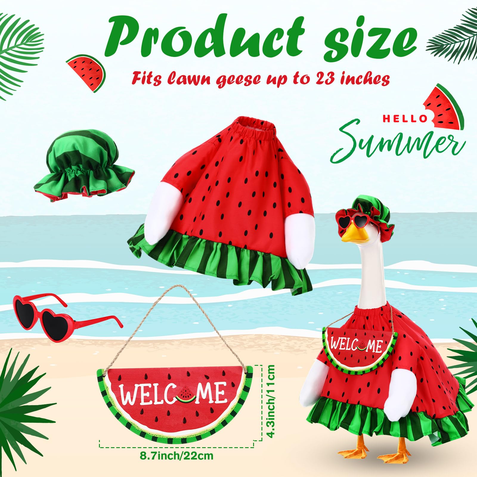 Sunnymove watermelon pattern skirt enhances outdoor decor with playful color