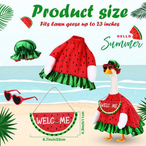 Sunnymove watermelon pattern skirt enhances outdoor decor with playful color