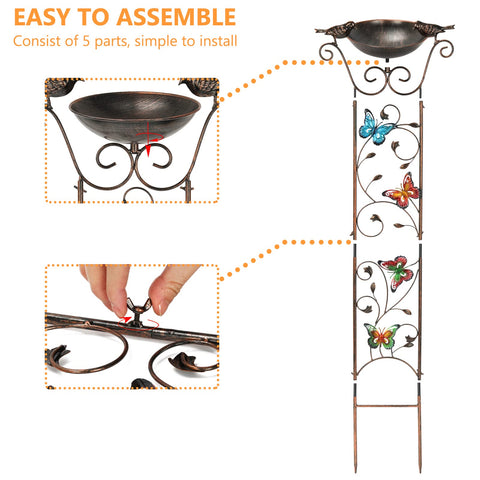 Bronze finished garden trellis adds timeless charm while supporting climbing plants