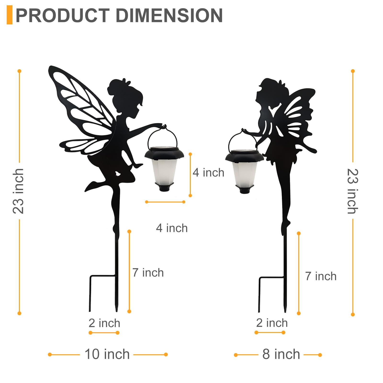 SUNNYPARK metal yard stake with black finish resists fading and rust.