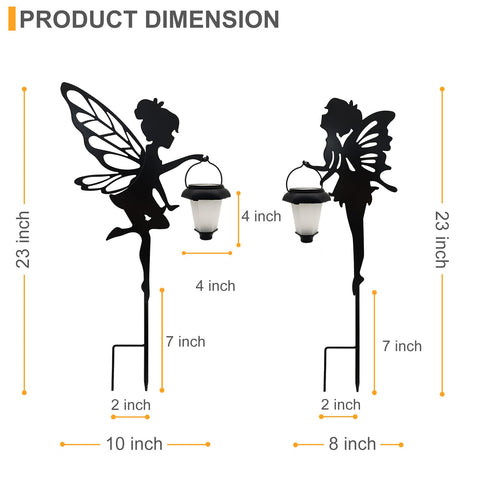 SUNNYPARK metal yard stake with black finish resists fading and rust.