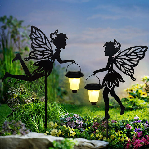 SUNNYPARK fairy stake lights provide daytime decor and nighttime ambiance.