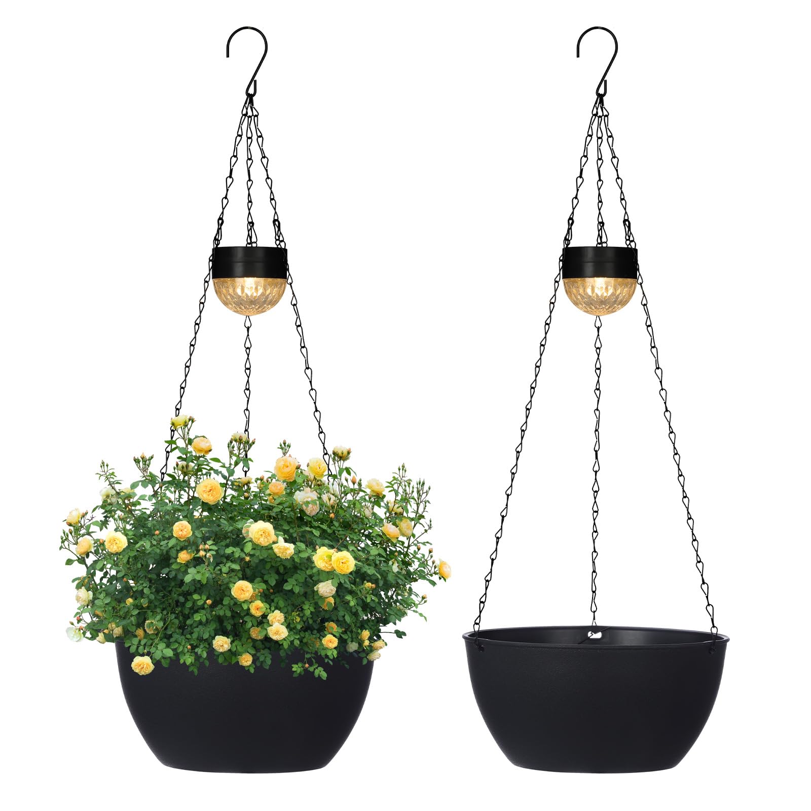 SUNNYPARK self-watering hanging basket keeps plants hydrated with minimal maintenance.
