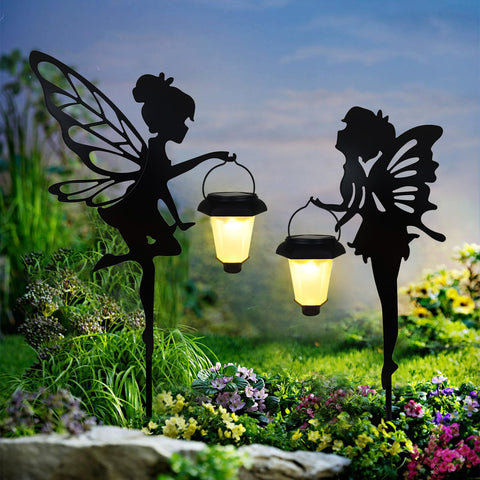 SUNNYPARK two-pack outdoor decor ideal for lawn, path, or yard.