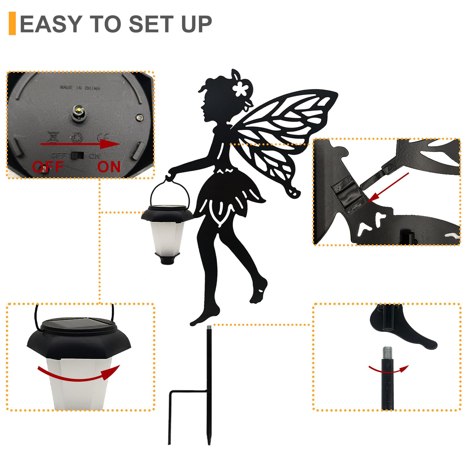 SUNNYPARK garden angel stake installs easily for quick yard charm.