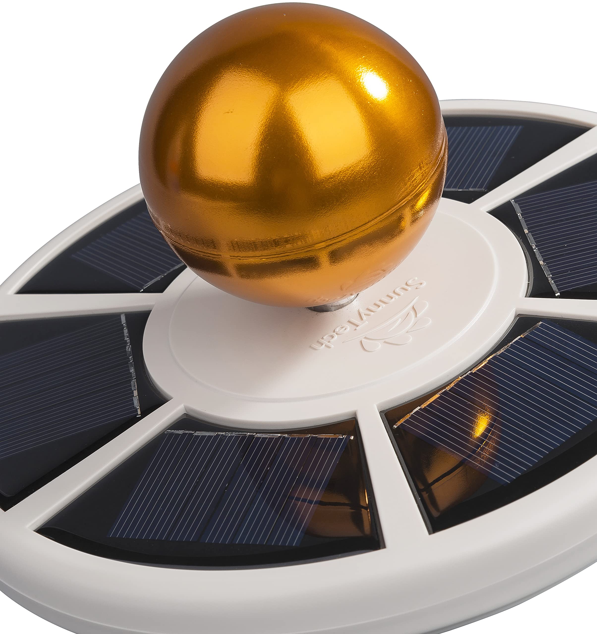 Sunnytech dusk-sensor solar flag light automatically shines when dark