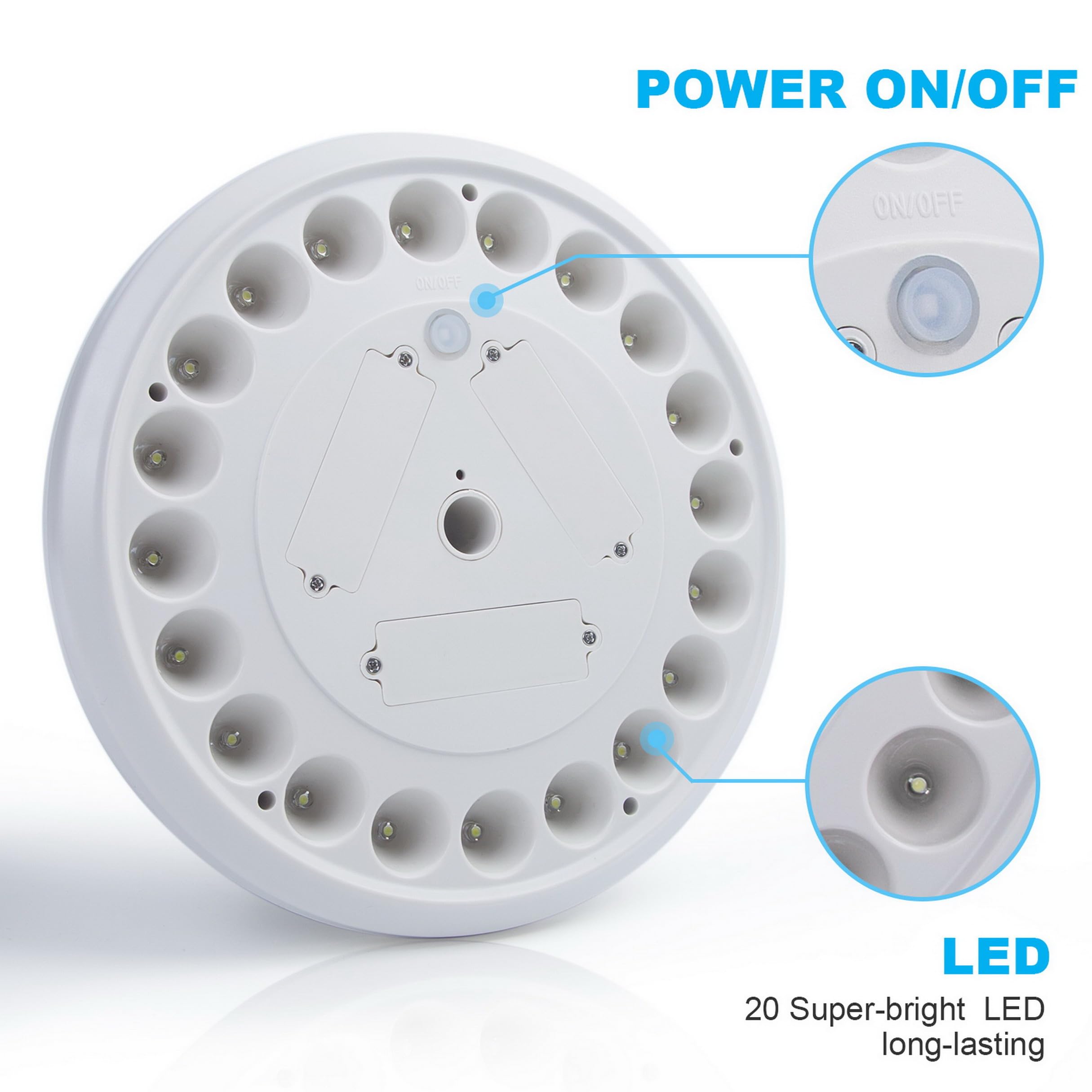 Sunnytech solar flag light battery compartment indicates ready power source