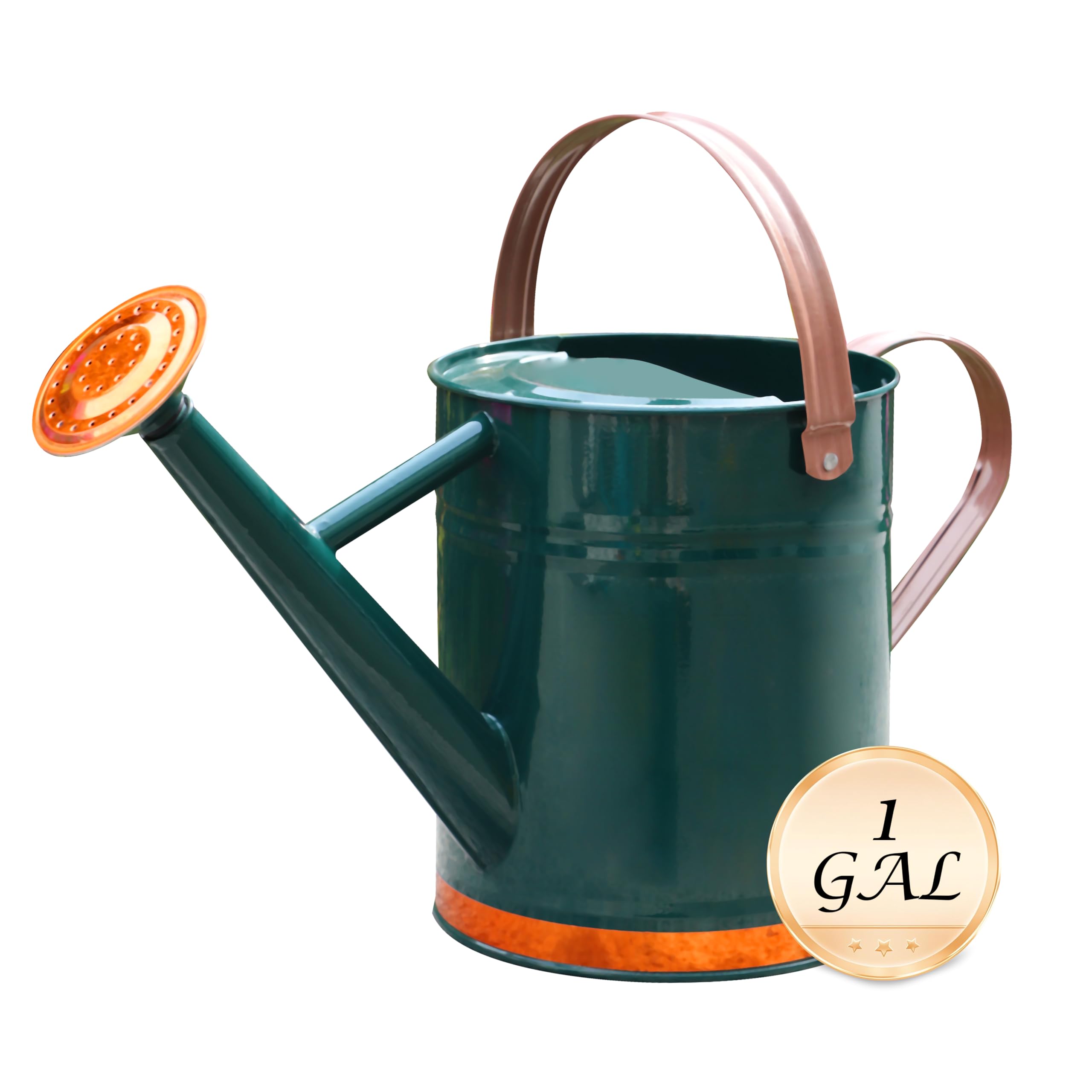 SunnyTong watering can close-up shows durable galvanized construction for indoor and outdoor use