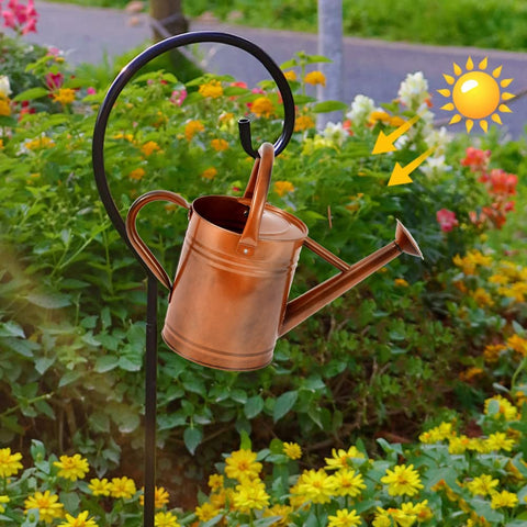 SunnyTong watering can free-standing fill hole demonstration for quick refills.