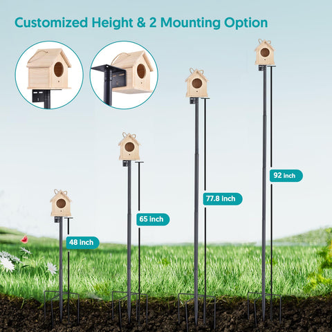 Sunoble four shepherd hooks provide versatile hanging options.