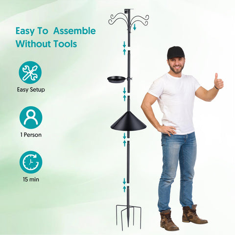 Sunoble rust-resistant outdoor stand withstands weather year-round.
